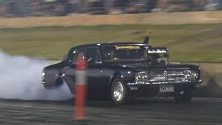 Blown cars across the pad at burnout king 2015