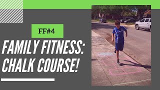 CHALK OBSTACLE COURSE! Kid fitness games || A workout for the whole family! || kid exercise