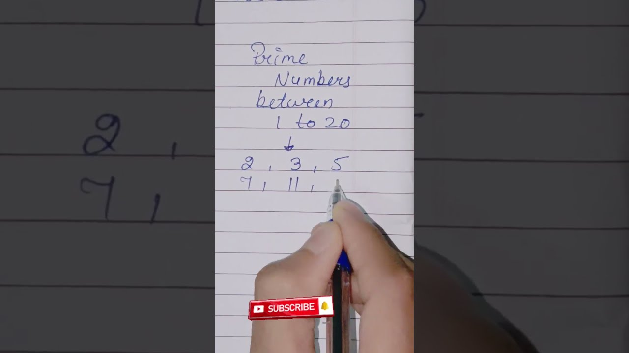 Prime Number Between 1 To 20 How Learn Shorts