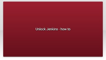 Unlock Jenkins - how to