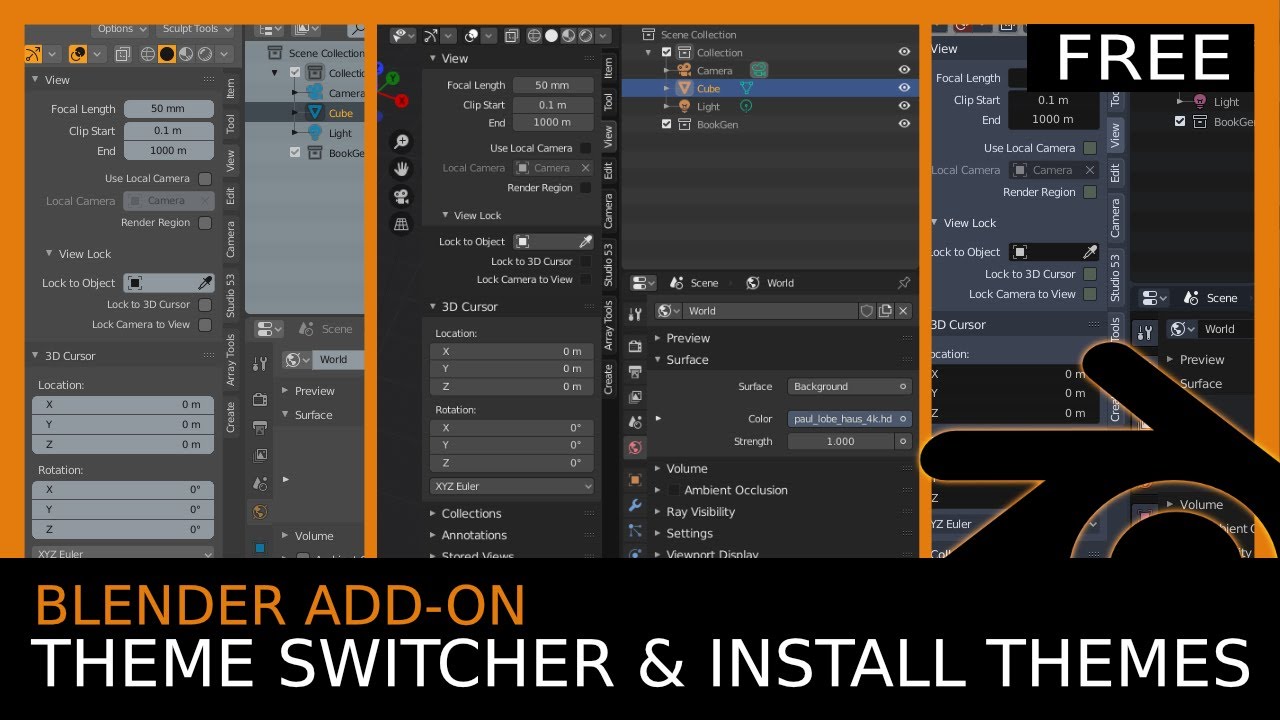 Blender Add On Overview Theme Switcher Free And Installing New Themes Youtube Blender Installation New Theme