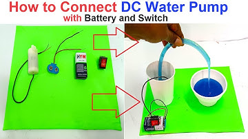 how to connect dc water pump to 9v battery - switch - for science project exhibition | DIY pandit