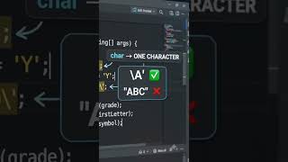 use of char in java👀 #char #java #coding #programming #viral