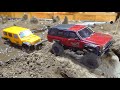 Jeep stuck in deep muck  tow job out of thick mud  indoor trail course tiny trucks