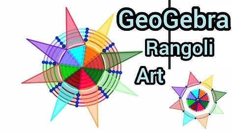 Rangoli Animation by GeoGebra ll Colourfull art