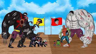 SUPERHERO: Hulk & Spiderman vs Evolution of VENOM: If Boundary Changes? - FUNNY | SUPERHERO Cartoons