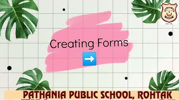 Class 8 Ch-2 Access-Tables and Forms (Lecture-4)