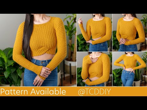 How to Crochet a Cropped Sweater | Pattern & Tutorial DIY