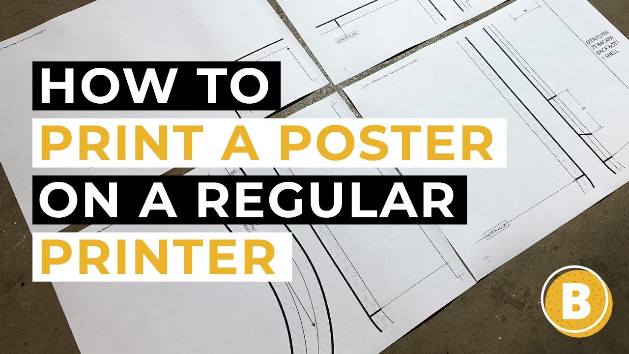 Økonomisk Med vilje Løs How to Print A Poster Size Picture on A Regular Printer (Block Poster) -  YouTube