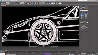 3DSMax - Spline Modelling A Ferrari