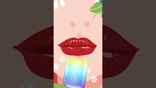 Asmr Mukbang Color Ice Cream Lips
