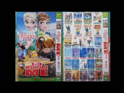 Frozen Fever 1-2 Despicable Me 1-3 DVD Menu 2019