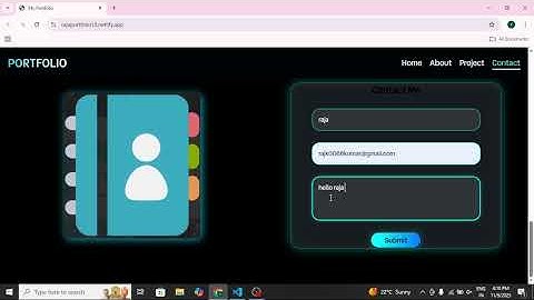 Hello everyone my Personal Portfolio Website as part of my learning journey in web development.