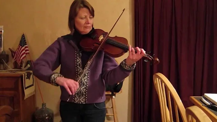 Eileen playing fiddle, Jan/2011