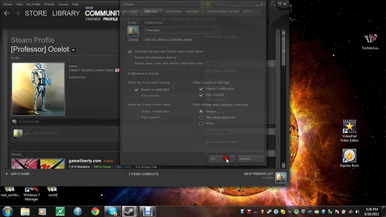 how to reset steam settings