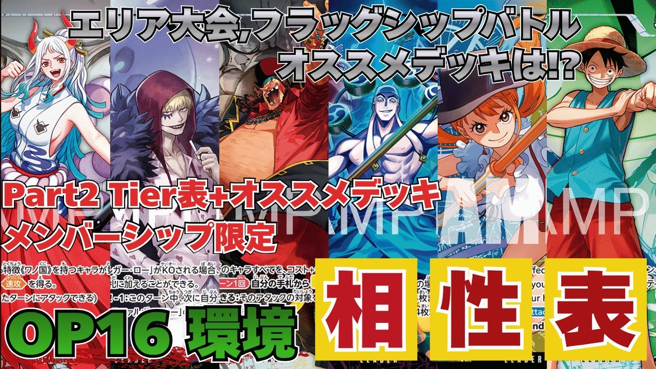 ONE PIECE CARD GAME] [Gameplay Video] OP06 Tier List + Recommended