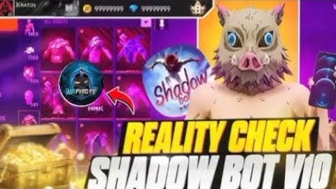 Shadow Bot V10 😨 Unlimited Diamonds 💎 All Bundles and All Emotes Unlocked 🔥 in Free Fire #trending