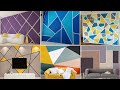 150 Geometric Wall Painting Designs Ideas 2022 | Geometric Accent Wall Paint | Wall Painting Design