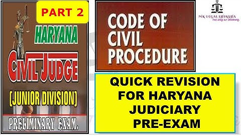 QUICK REVISION  CPC 1908 PART 2 #law #cpc #civillaw #rjs #haryanajudiciary