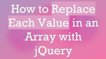 How to Replace Each Value in an Array with jQuery
