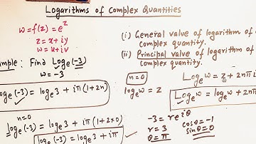 Concept of {General and Principal Value of Logarithm of complex quantities}
