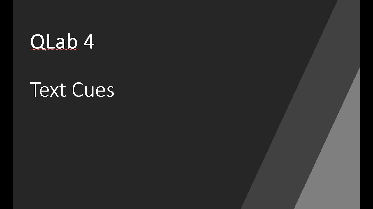 [Eng/Kor Sub] QLab4배워보기_23_Text Cues - YouTube