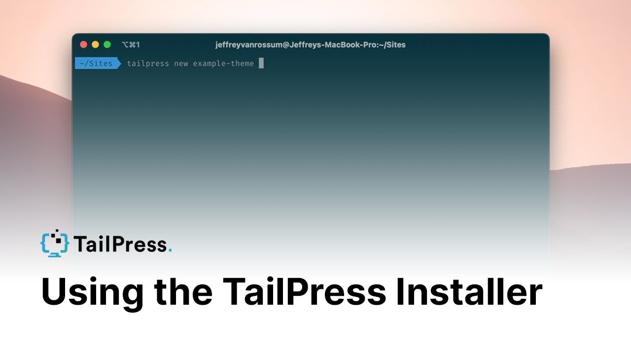 Using the tailpress installer for your next wordpress tailwind css