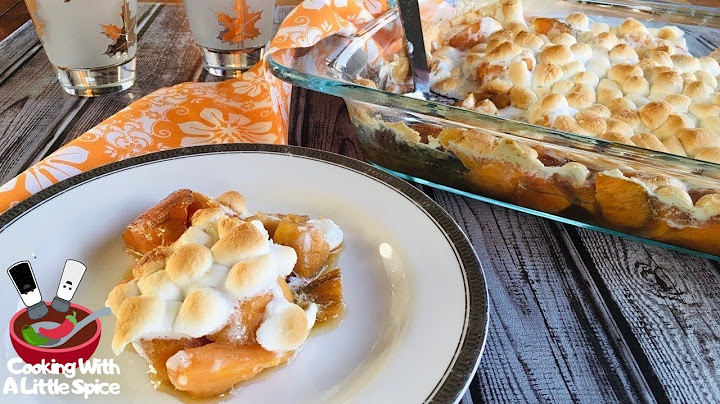 Sweet potato casserole from canned yams with marshmallows