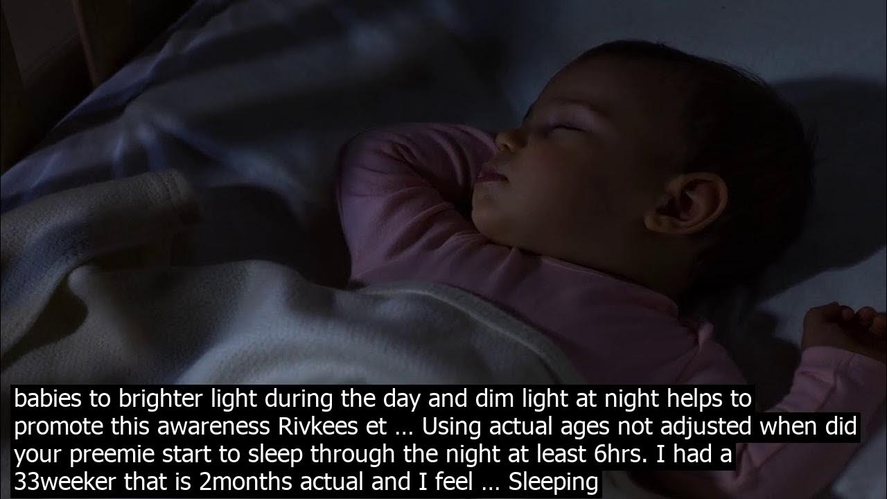 When should premature babies sleep through the night per the american