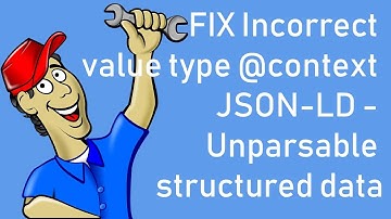 FIX Incorrect value type @context JSON-LD - Unparsable structured data