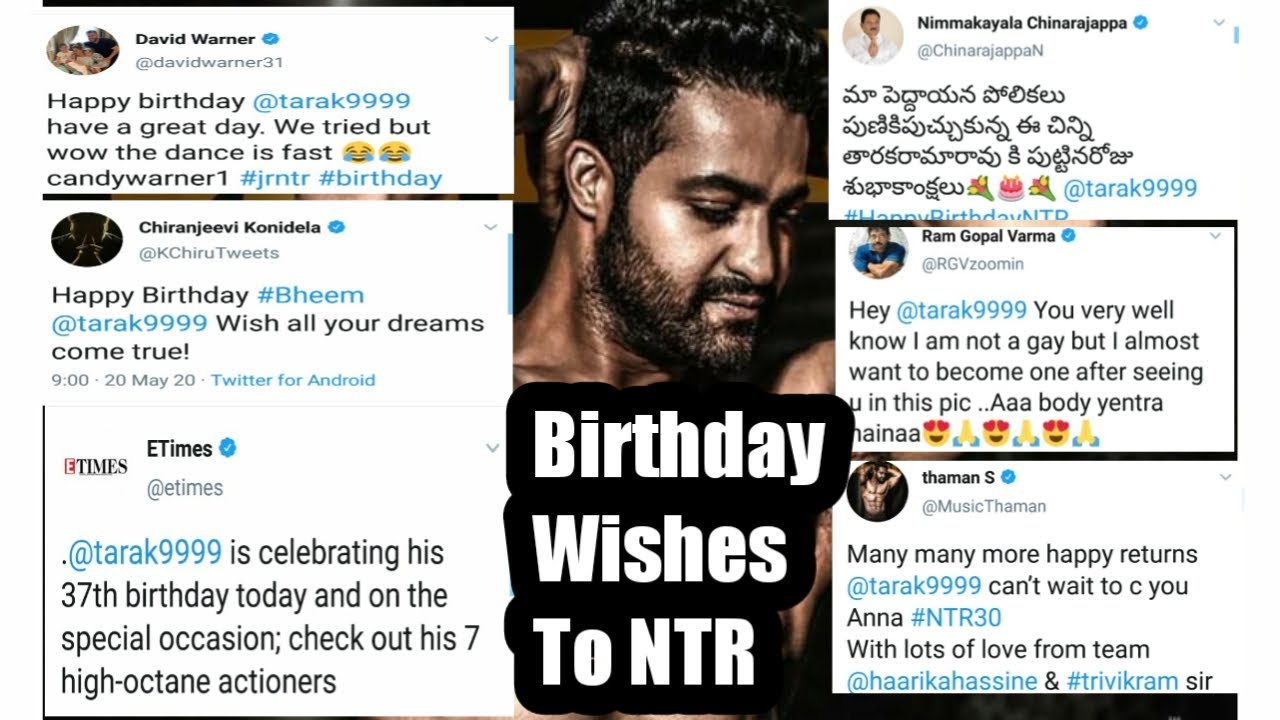 NTR Birthday Tweets Celebrities All Over the World YouTube