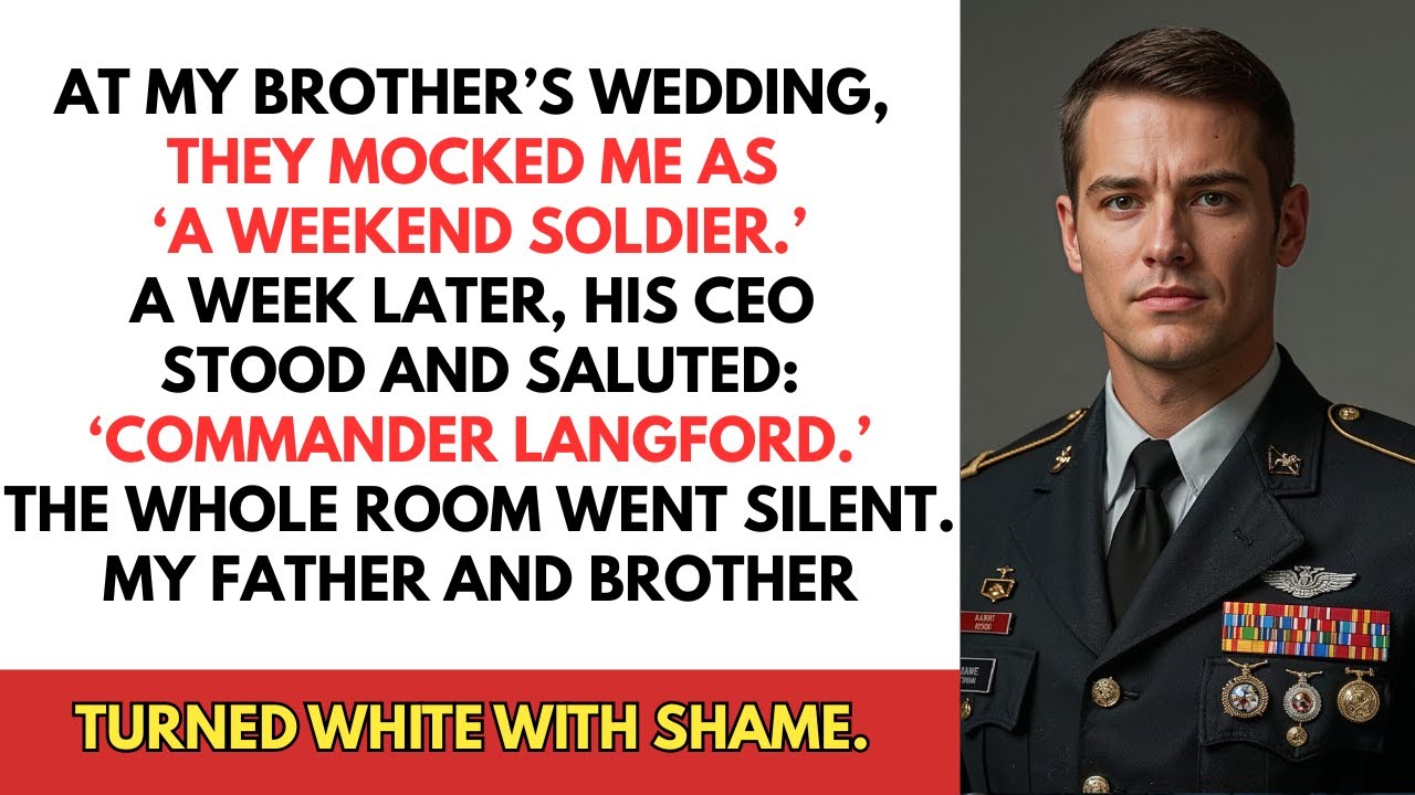 At My Brother's Wedding, My Dad Called Me A Weekend Soldier Then His Boss Said, “Commander ”