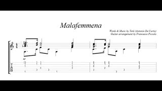 Malafemmena (Totò) Classical Guitar Solo (Neapolitan Love Song) chords