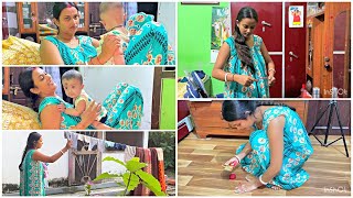 जिसका डर था वही हो गया ? | House Cleaning Vlog Indian Saree | Desi Saree Cleaning Vlog #housewife