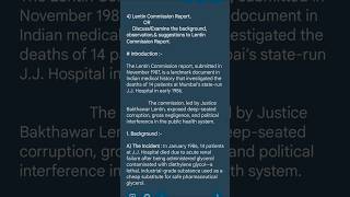 #Lentin Commission Report (Background, Observation, & suggestions), (6 & 10 M Qn).