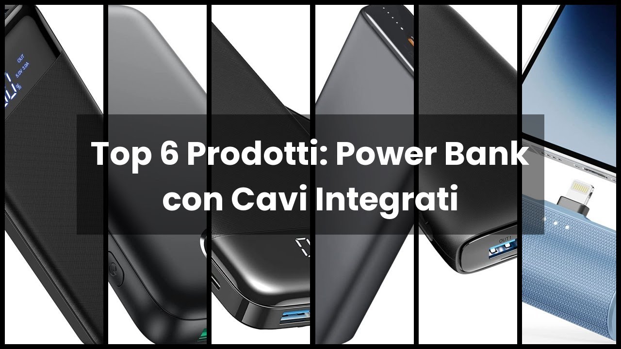 Power bank cavi integrati: Top 6 Prodotti: Power Bank con Cavi Integrati 