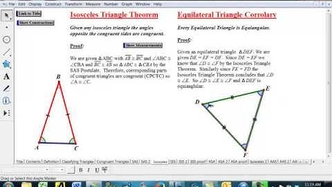 Trigonometry 1.3.4  Isosceles Triangle Theorem Video 2
