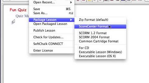 Export SCORM Module from SoftChalk