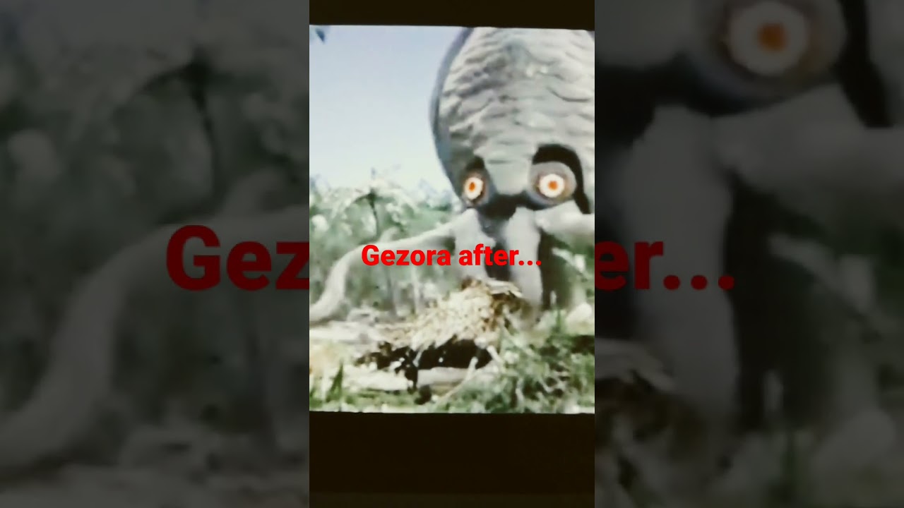 gezora before vs gezora after #kaiju #gezora #cuttlefish
