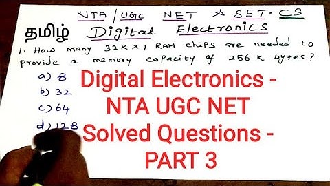 Digital Electronics | NTA NET Solved Questions | NTA UGC NET CS | TNSET | Vishnu CS SetNet Education