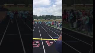 Malcolm running the 50 meter dash in the PauldingCounty Special Olympics!  1st place!  Yayyy!