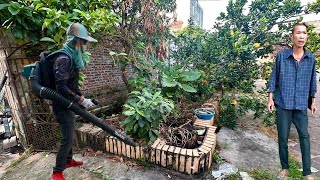 СОСЕДИ помогли нашему ОДИНОКОМУ МУЖЧИНЕ, больному панкреатитом, помыть двор, украсить сад дома