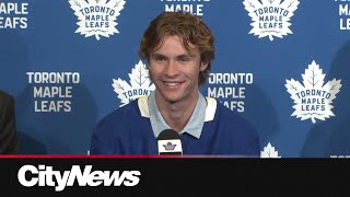 Maple Leafs introduce first overall pick Gavin McKenna