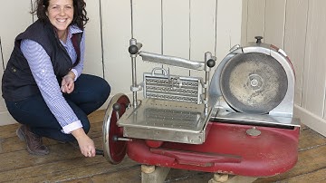 Original Retro Butchers Berkel and Parnalls Meat Or Bacon Slicer