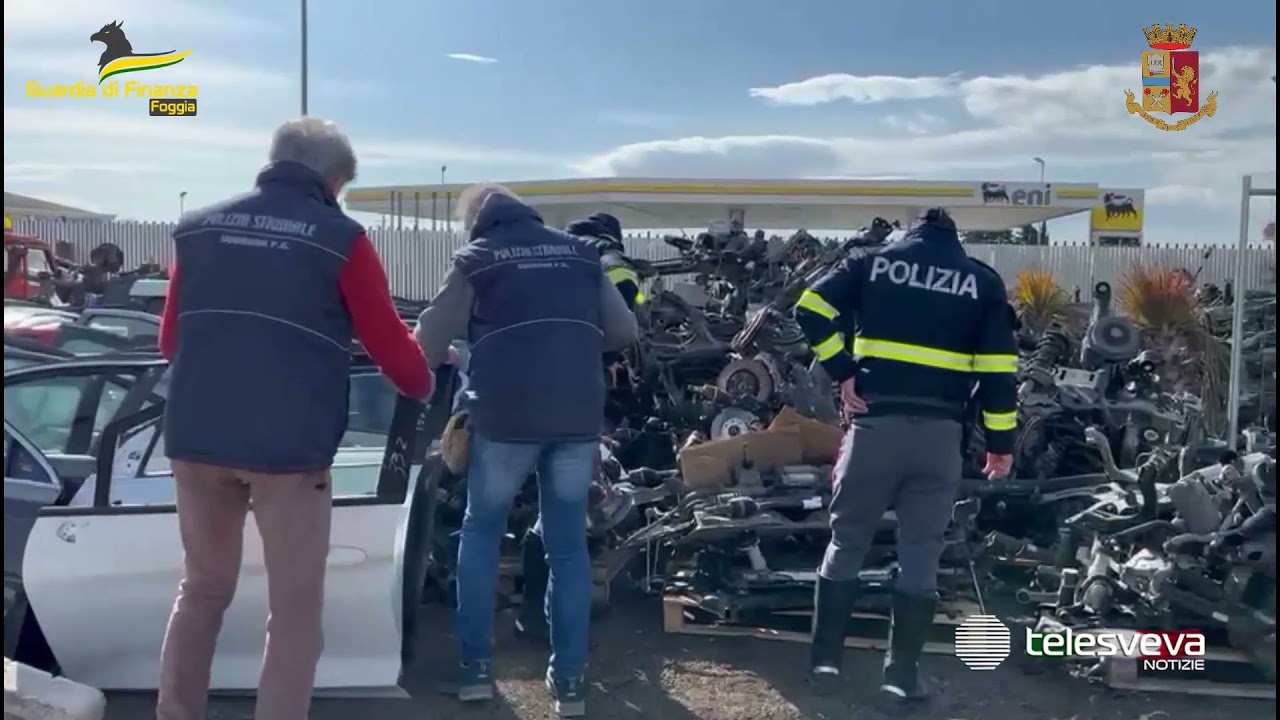 Sequestrate 1.200 parti d’auto rubate a Cerignola, denunciato un uomo che le vendeva online