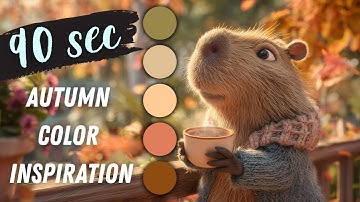90 Sec Autumn Color Inspiration | Cozy Seasonal Color Palette Book Flip Through #adultcoloringbook