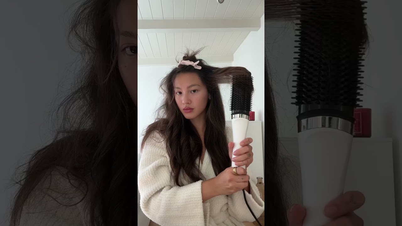 trying the @ghd USA duet blowdry 🖤