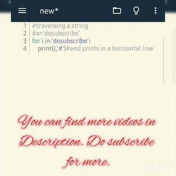 Traversing a string in python - YouTube