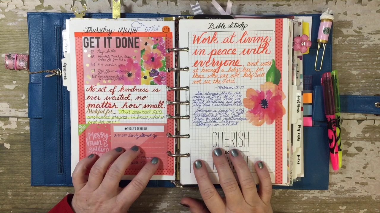 Planner: December Set Up using DIY Fish Inserts