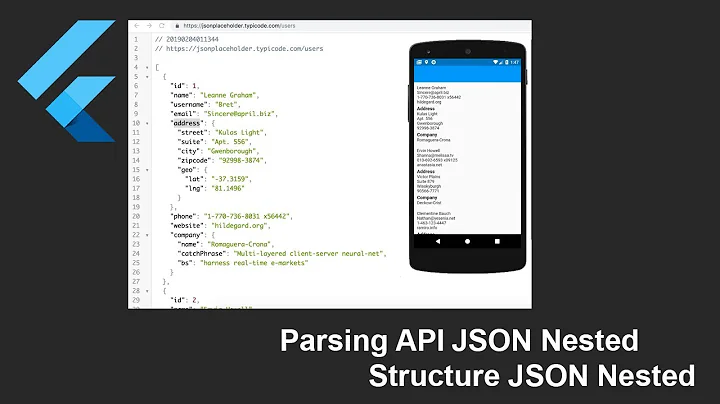 Flutter Tutorial - Parsing JSON API from JSON Nested